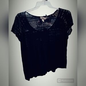 I'm In Love With DEREK Plus Womens Black Top Blouse SIZE 3X